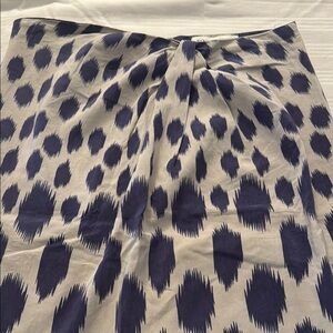 Banana Republic Blue and White Midi A-Line Skirt